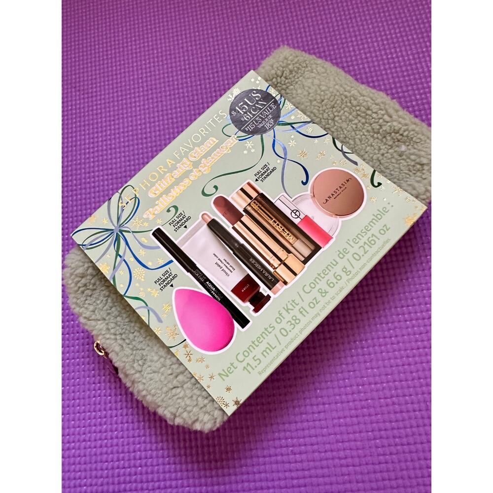 Sephora Favorites Glitz and Glam Makeup Set NWT Merit, Beauty Blender, more